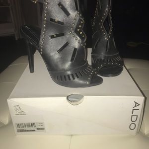 ALDO leather studded heels